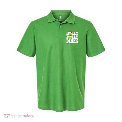 Holly Jolly Dinks Pickleball Christmas Polo