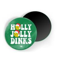 Holly Jolly Dinks Pickleball Christmas Magnet