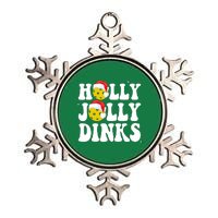 Holly Jolly Dinks Pickleball Christmas Metallic Star Ornament