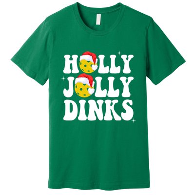 Holly Jolly Dinks Pickleball Christmas Premium T-Shirt