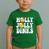 Holly Jolly Dinks Pickleball Christmas Toddler T-Shirt