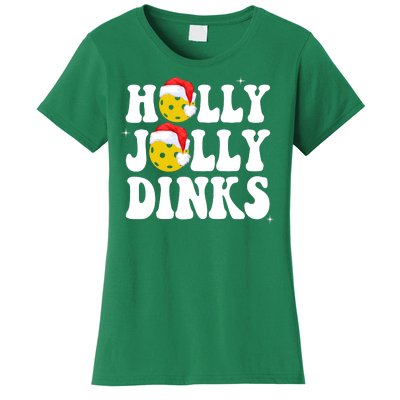 Holly Jolly Dinks Pickleball Christmas Women's T-Shirt