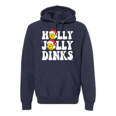 Holly Jolly Dinks Pickleball Christmas Premium Hoodie