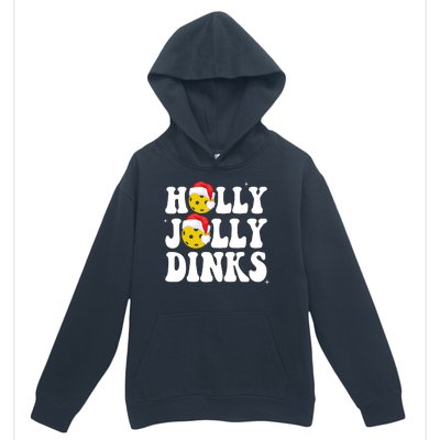 Holly Jolly Dinks Pickleball Christmas Urban Pullover Hoodie