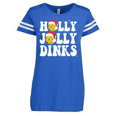 Holly Jolly Dinks Pickleball Christmas Enza Ladies Jersey Football T-Shirt