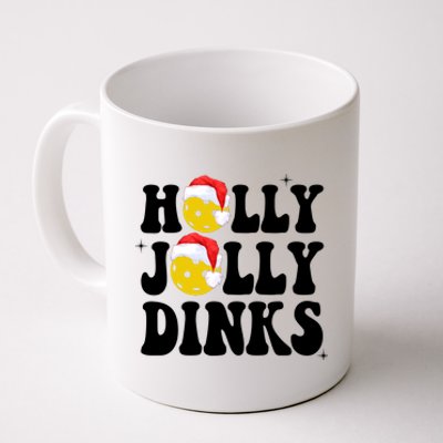 Holly Jolly Dinks Pickleball Christmas Coffee Mug