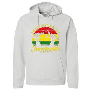 Happy Juneteenth Day Emancipation Juneteenth Melanin Performance Fleece Hoodie