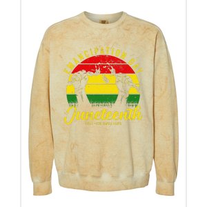 Happy Juneteenth Day Emancipation Juneteenth Melanin Colorblast Crewneck Sweatshirt