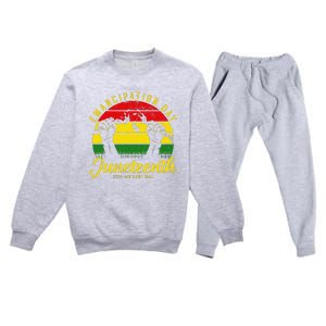 Happy Juneteenth Day Emancipation Juneteenth Melanin Premium Crewneck Sweatsuit Set