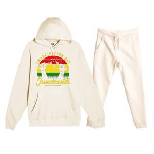 Happy Juneteenth Day Emancipation Juneteenth Melanin Premium Hooded Sweatsuit Set