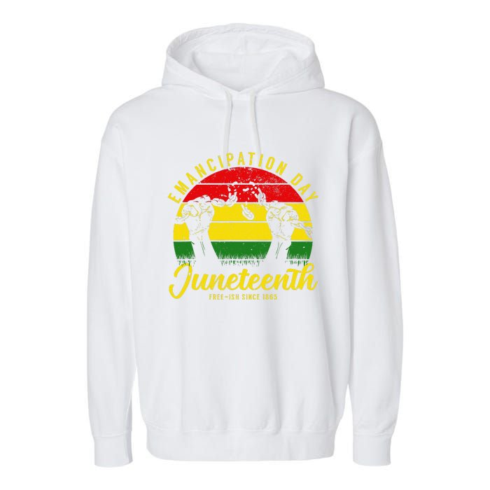 Happy Juneteenth Day Emancipation Juneteenth Melanin Garment-Dyed Fleece Hoodie