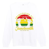 Happy Juneteenth Day Emancipation Juneteenth Melanin Premium Crewneck Sweatshirt