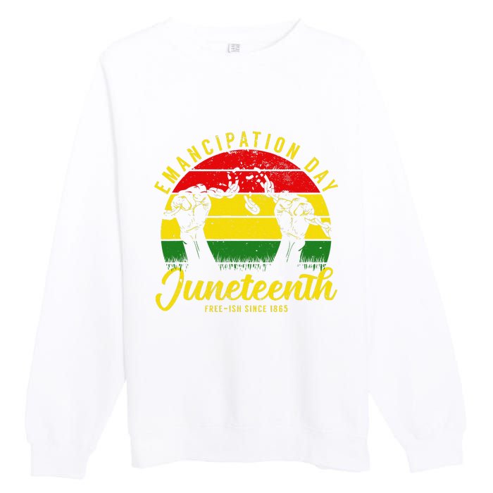 Happy Juneteenth Day Emancipation Juneteenth Melanin Premium Crewneck Sweatshirt