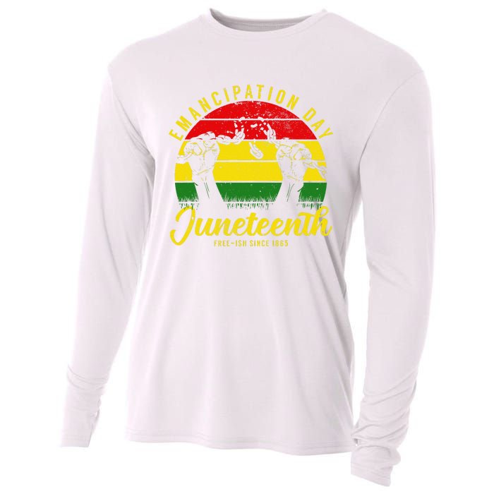 Happy Juneteenth Day Emancipation Juneteenth Melanin Cooling Performance Long Sleeve Crew