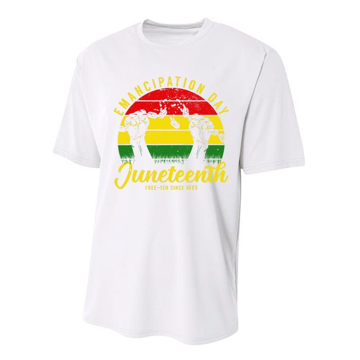 Happy Juneteenth Day Emancipation Juneteenth Melanin Performance Sprint T-Shirt