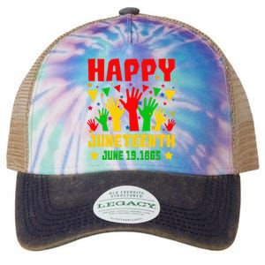 Happy Juneteenth Day Freedom Gift Legacy Tie Dye Trucker Hat