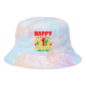 Happy Juneteenth Day Freedom Gift Tie Dye Newport Bucket Hat