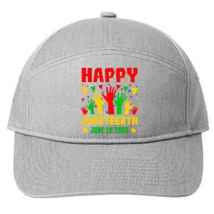 Happy Juneteenth Day Freedom Gift 7-Panel Snapback Hat