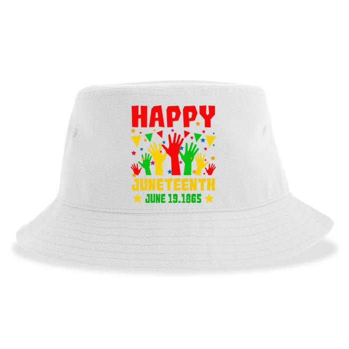 Happy Juneteenth Day Freedom Gift Sustainable Bucket Hat