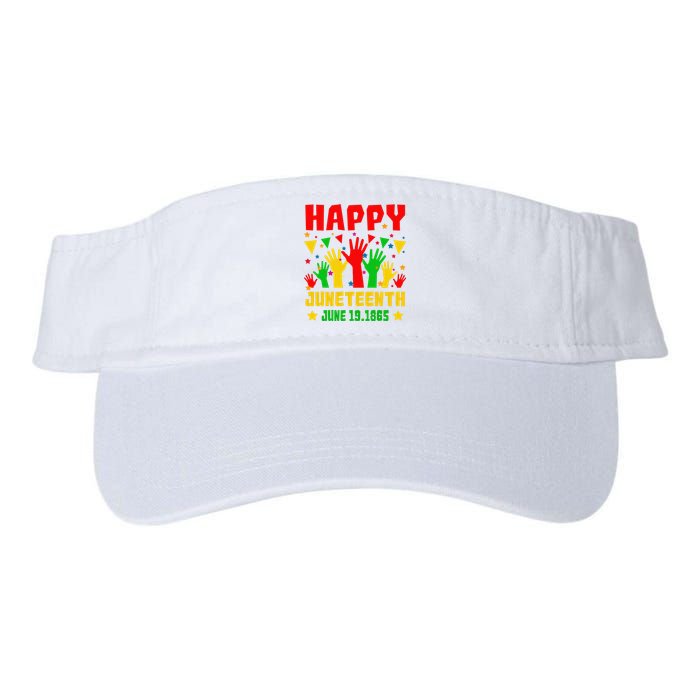 Happy Juneteenth Day Freedom Gift Valucap Bio-Washed Visor