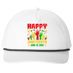 Happy Juneteenth Day Freedom Gift Snapback Five-Panel Rope Hat