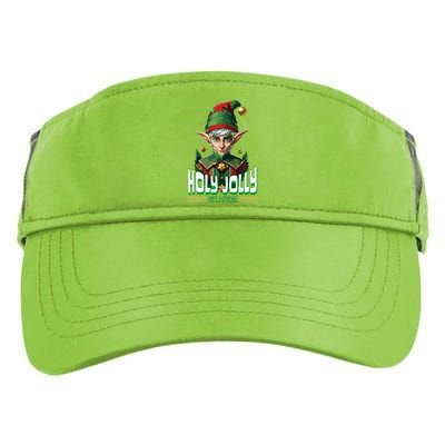 Holly Jolly Elves Funny Christmas Elf Adult Drive Performance Visor