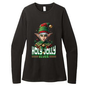 Holly Jolly Elves Funny Christmas Elf Womens CVC Long Sleeve Shirt