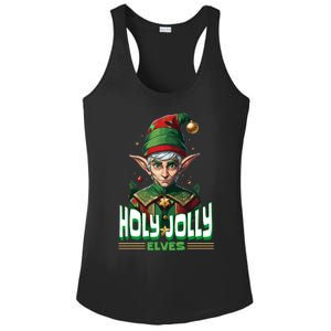 Holly Jolly Elves Funny Christmas Elf Ladies PosiCharge Competitor Racerback Tank