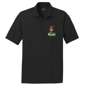 Holly Jolly Elves Funny Christmas Elf PosiCharge RacerMesh Polo