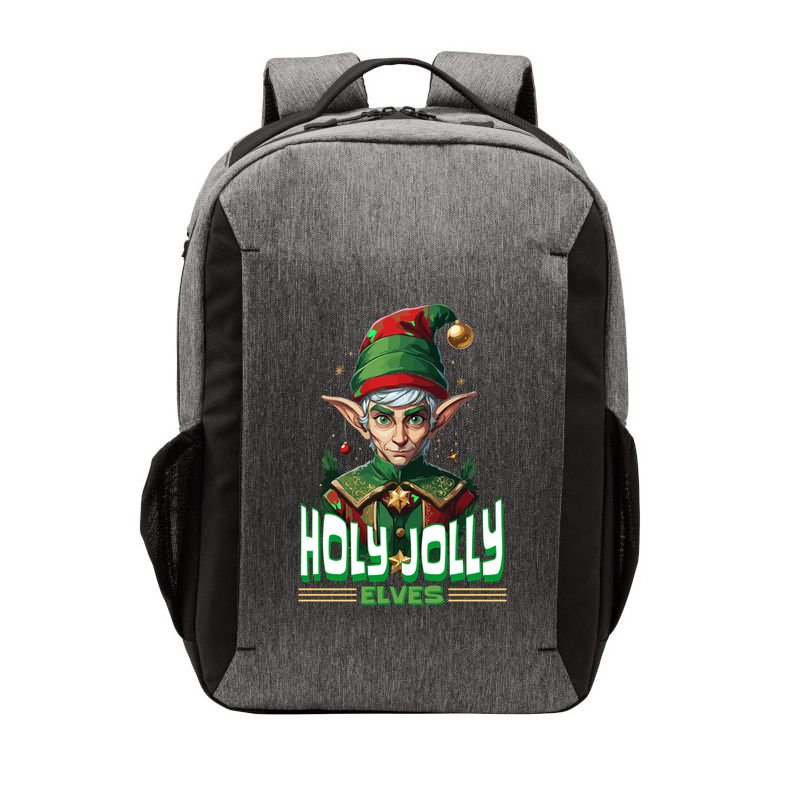 Holly Jolly Elves Funny Christmas Elf Vector Backpack