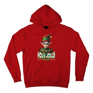 Holly Jolly Elves Funny Christmas Elf Hoodie