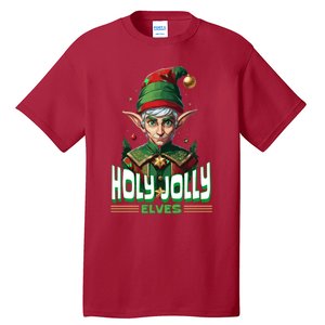 Holly Jolly Elves Funny Christmas Elf Tall T-Shirt