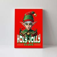 Holly Jolly Elves Funny Christmas Elf Canvas