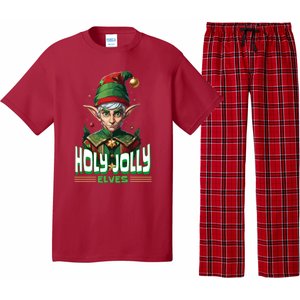 Holly Jolly Elves Funny Christmas Elf Pajama Set