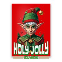 Holly Jolly Elves Funny Christmas Elf Poster