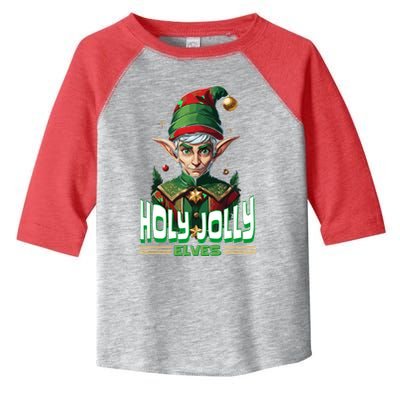 Holly Jolly Elves Funny Christmas Elf Toddler Fine Jersey T-Shirt