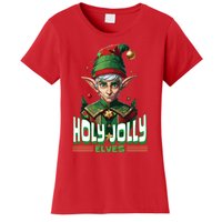 Holly Jolly Elves Funny Christmas Elf Women's T-Shirt