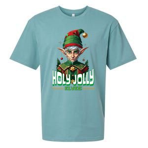 Holly Jolly Elves Funny Christmas Elf Sueded Cloud Jersey T-Shirt