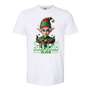 Holly Jolly Elves Funny Christmas Elf Softstyle CVC T-Shirt