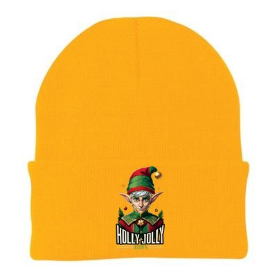 Holly Jolly Elves Knit Cap Winter Beanie