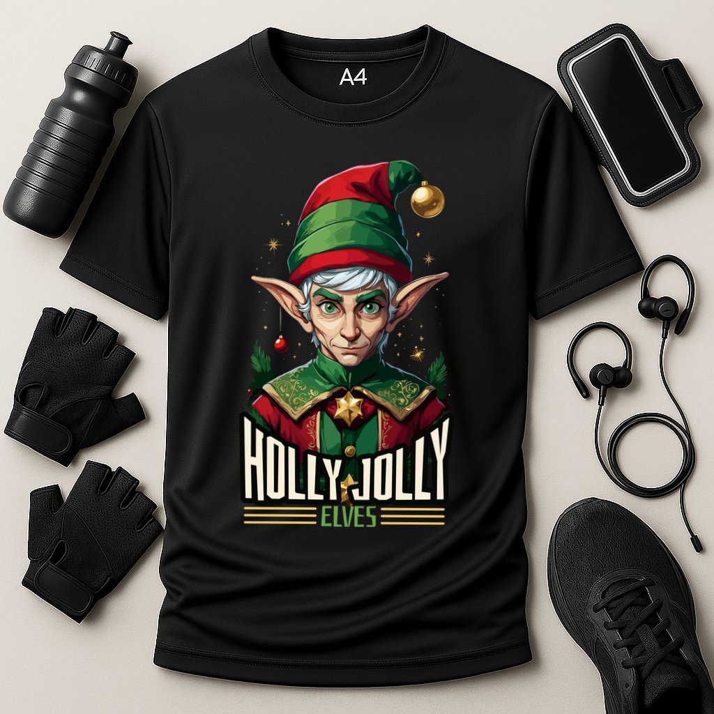Holly Jolly Elves Cooling Performance Crew T-Shirt