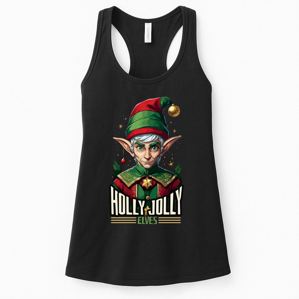 Holly Jolly Elves Womens Tank Top