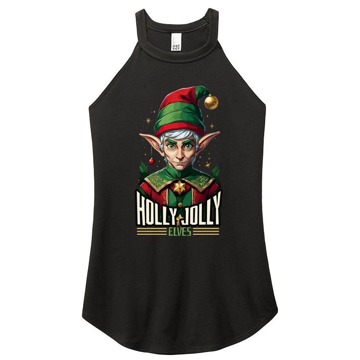 Holly Jolly Elves Women's Perfect Tri Rocker Tank