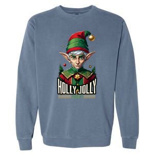 Holly Jolly Elves Garment-Dyed Sweatshirt