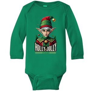 Holly Jolly Elves Baby Long Sleeve Bodysuit