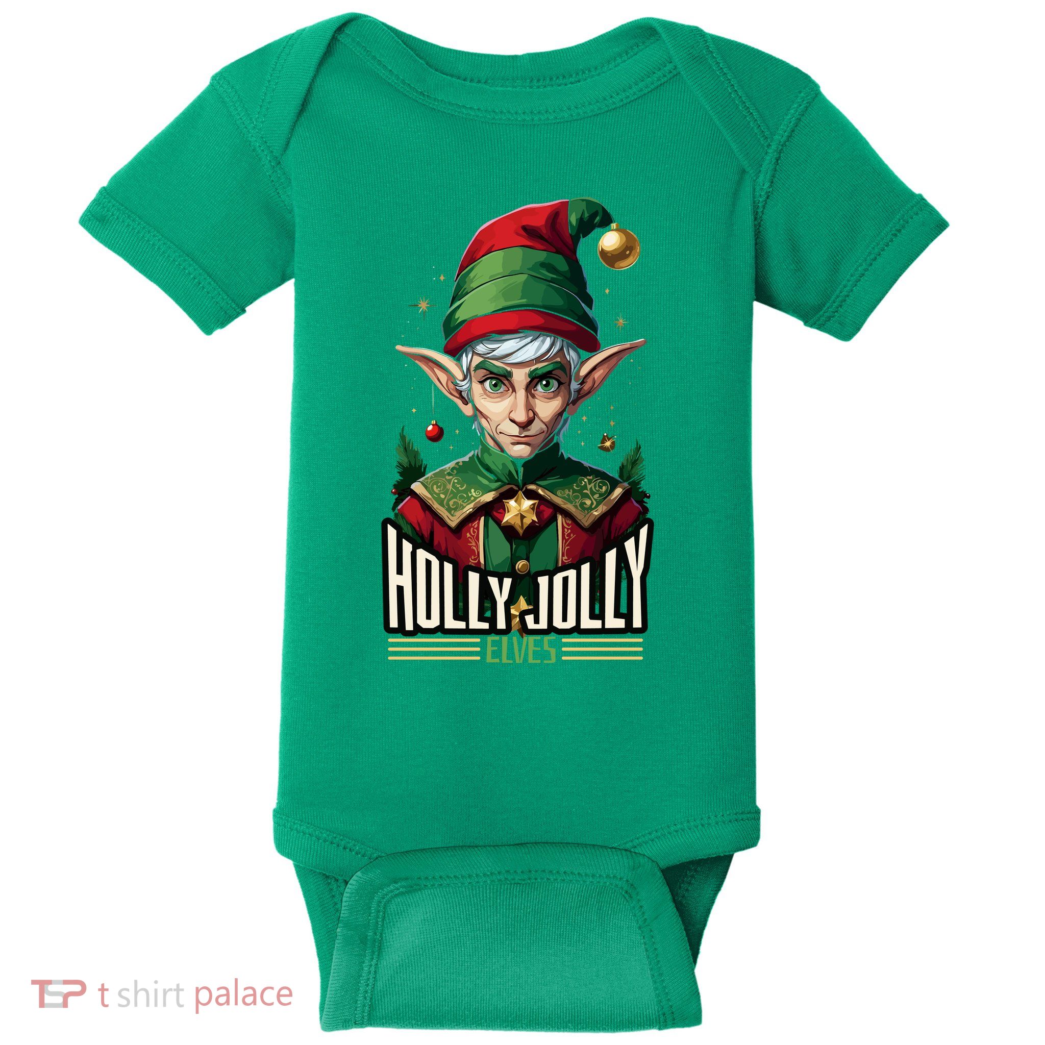 Holly Jolly Elves Baby Bodysuit