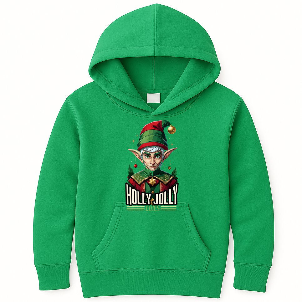 Holly Jolly Elves Kids Hoodie