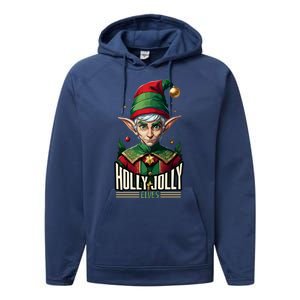 Holly Jolly Elves Performance Fleece Hoodie