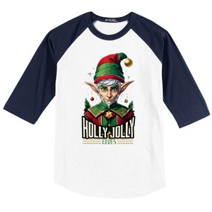 Holly Jolly Elves Baseball Sleeve Shirt