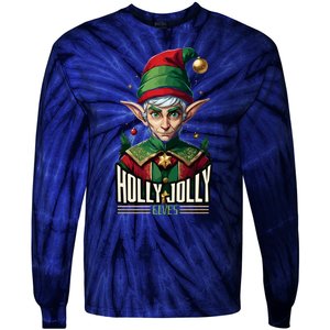 Holly Jolly Elves Tie-Dye Long Sleeve Shirt